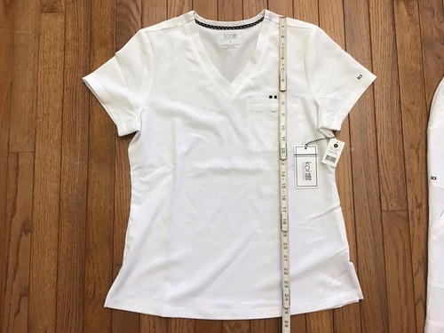 New KOI Small Petite Jogger Pants Scrub Set, White Medical Small Top (G15-4) - Picture 11 of 14