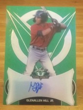 2019 Leaf Valiant Autographs Green Prismatic/99 Glenallen Hill Jr. Arizona Diamo