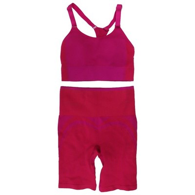 Ryka Damen Workout Fitnessstudio Set (Sport-BH Und Hose) - Größe S - Pink/Rot