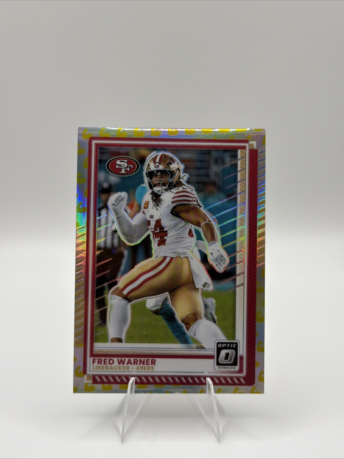 2025 Panini Donruss Optic Fred Warner #89 Flex Emoji Prizm /199