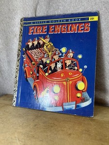 Fire Engines Hardcover Golden Book Vintage