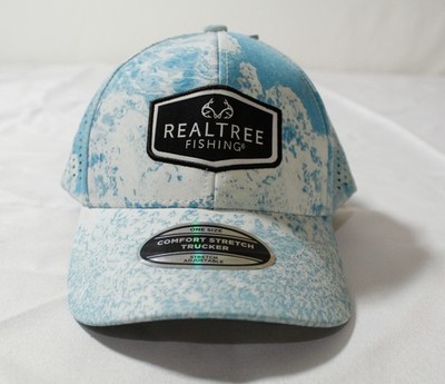 Realtree Fishing Men's Comfort Stretch Trucker Hat WR4 Extreme Ice One Size NWT