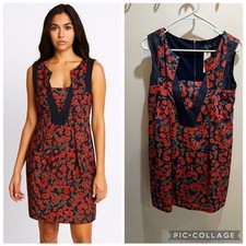 NEW Anthropologie Vintage Style Chic Coquette Dainty Romantic Floral Poppy Dress