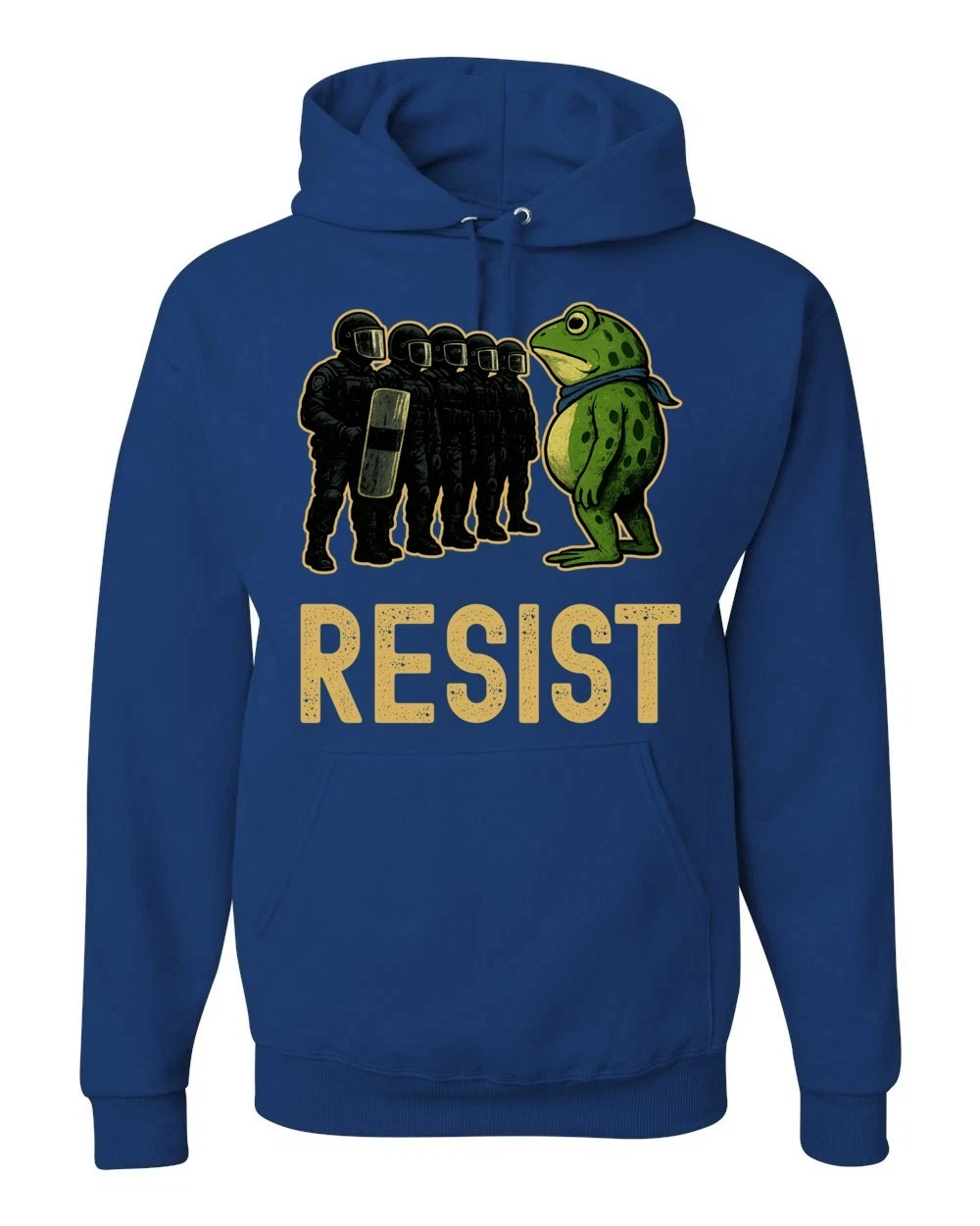 Frogs Against Fascism, Portland Frog, Resist Frog, Protest Pullover Hoodie