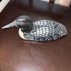 Vintage Hand Carved Hand Painted Wood Common Loon Duck Decoy  — photo 1
