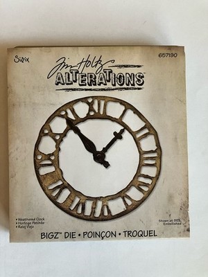 Tim Holtz Alterations Sizzix Die Bigz 657190 Weathered Clock