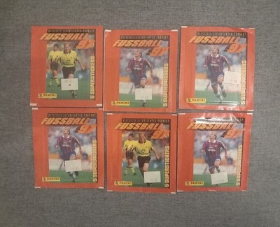 Panini Fußball 97 Sticker Packets X6 Sealed / Ungeöffnet Bundesliga 1997