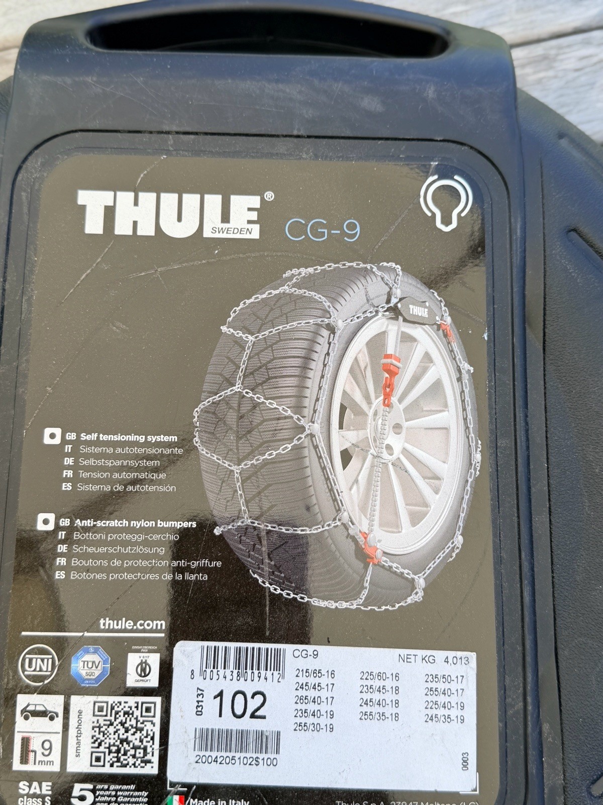 Thule CG-9 020 Snow Chains (1 Pair) #L