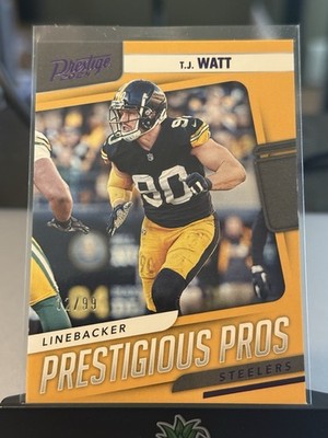 TJ Watt #PP-TWT Prestigious Pros Purple Xtra Points /99 - 2024 Panini Prestige