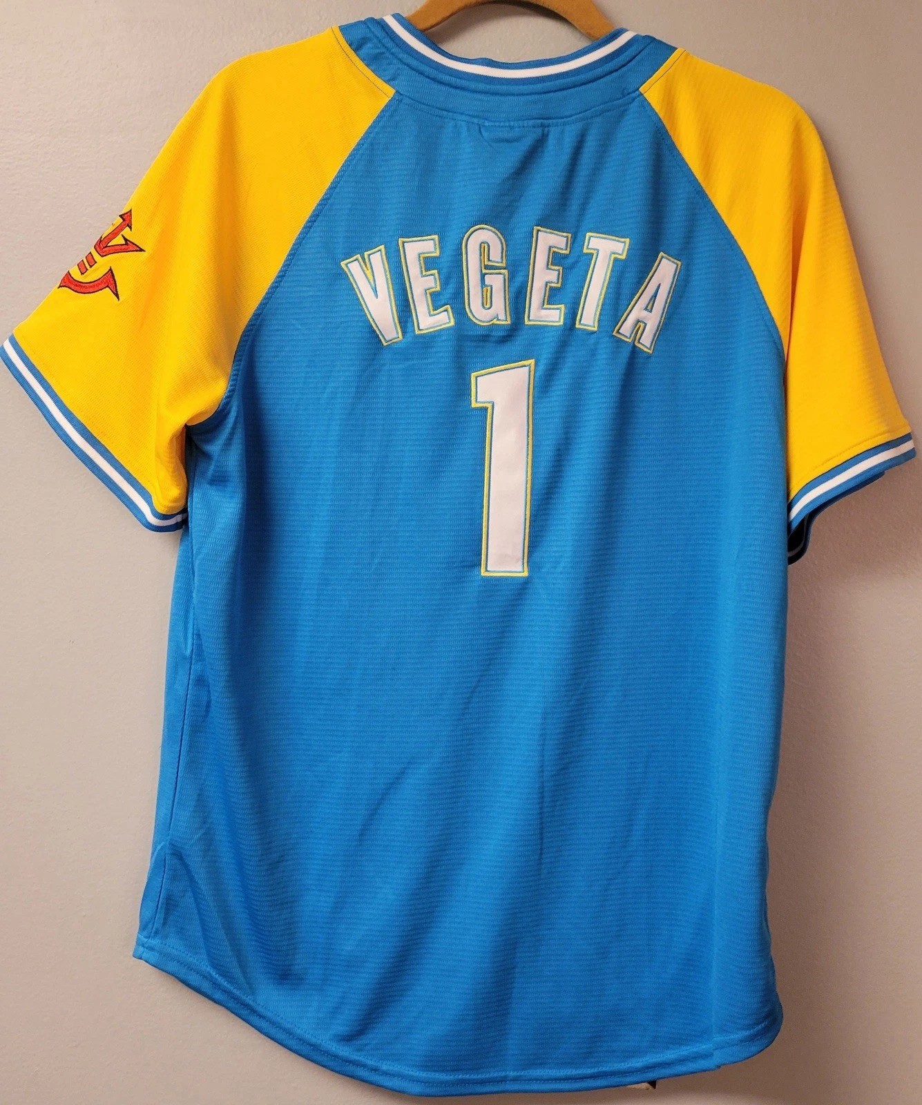 Dragon Ball Z Medium Baseball Jersey Vegeta Saiyan 1