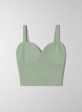 Aritzia Wilfred Green Sicily Sweater Tank Top
