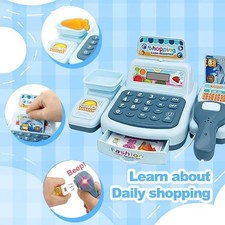 Play Cash Register for Kids Play Calculator Cash Register Toy Gift for Boy Girls