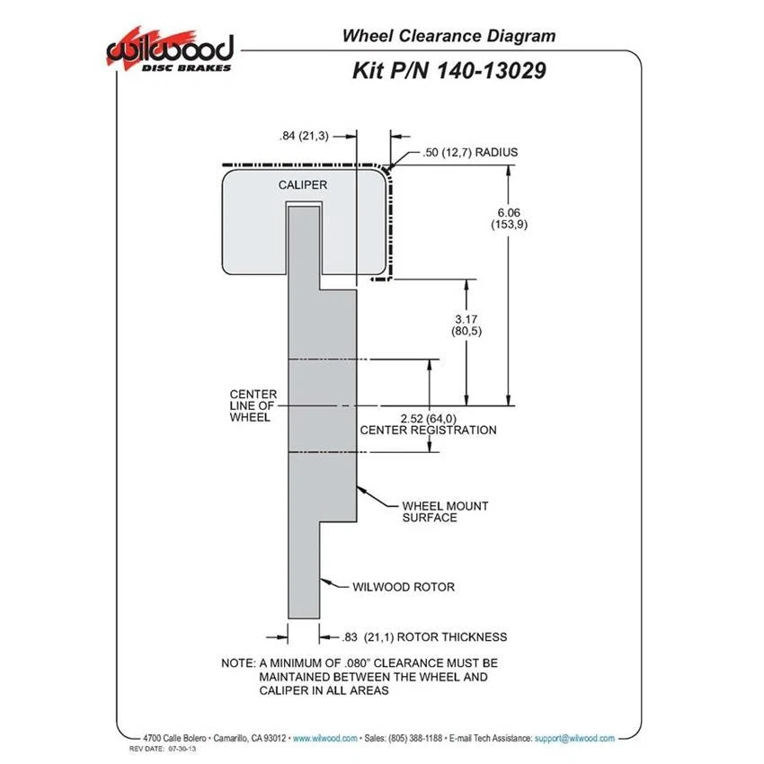 Kit de pinça dianteira/almofada de freio Wilwood 140-13029-R DPHA, compatível com Honda/Acura, vermelho - Imagem 4 de 4