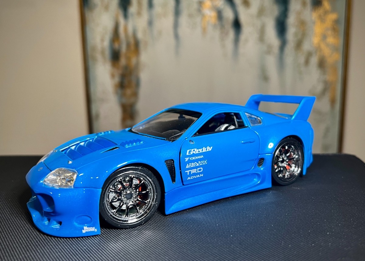 Muscle Machines 1998 TOYOTA SUPRA Tuner BLUE! Funline 1:24 No Box