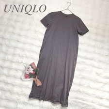 UNIQLO Dress(L) Gray Short Sleeve with Pockets Relaxed Adult Casual