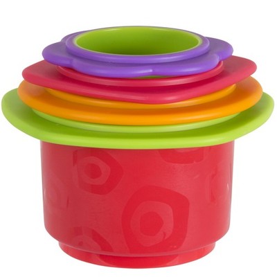 Playgro Badespielzeug Stapelbecher, 4 Stück, Baby Spielzeug, Ab 9 Monate, BPA-fr