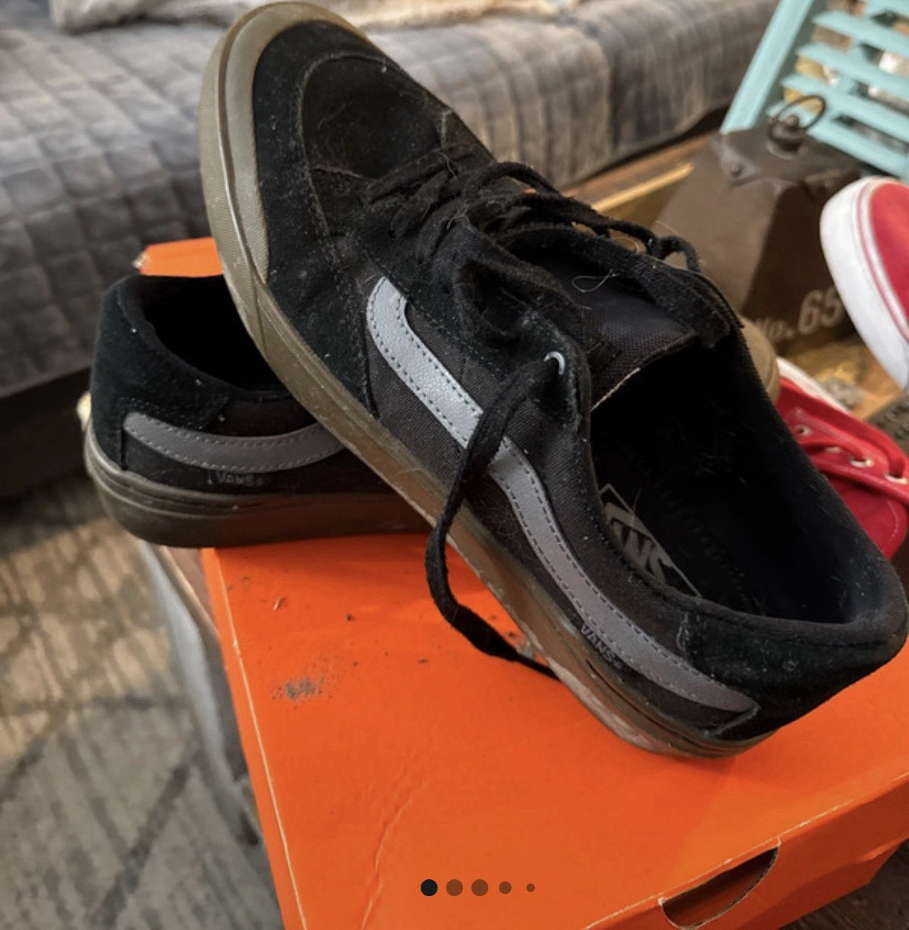 VANS Waffle Control Pro Skate Sneakers Black Gray Comfort Cushioned Size 11.5