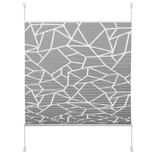 Plissee - dunkelgrau - grafisch - 75x130 cm - Bild 1 von 3