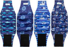 Male Dogs Diapers Belly Bands(4Pack), Washable Reusable Male Boy Doggy Wraps Pan