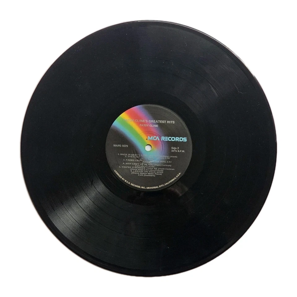 PATSY CLINE "Patsy Cline's Greatest Hits" AUSSIE PRESS 12Tk VINYL LP w/ORIG ART - Image 3 of 4