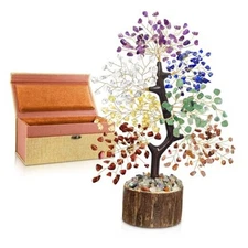 7 Chakra Crystal Tree of Life - Unique Birthday Gifts for 7 Chakra Colour