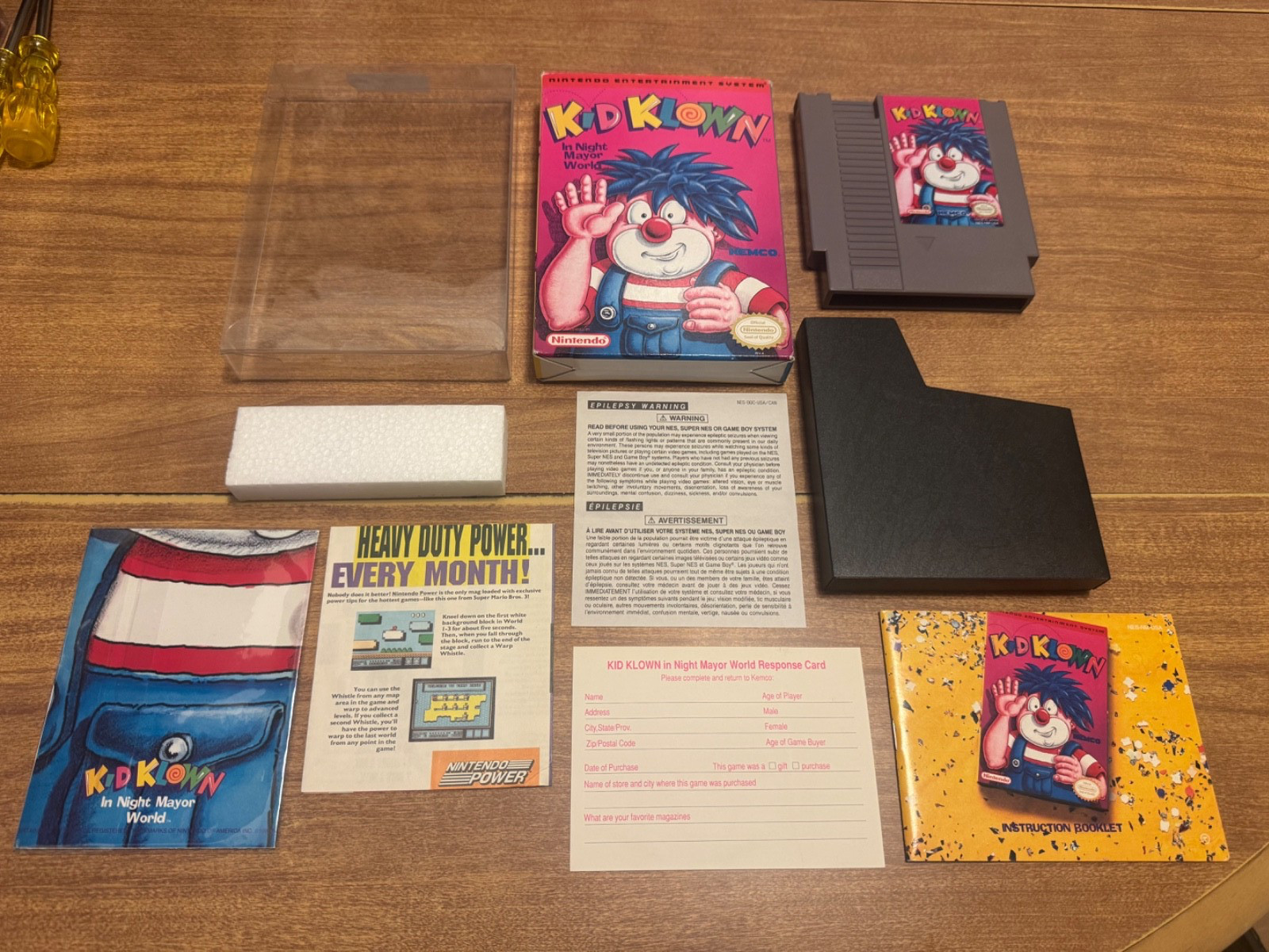 Kid Klown in Night Mayor World (Nintendo NES) AUTHENTIC GRAIL CIB video game VG+