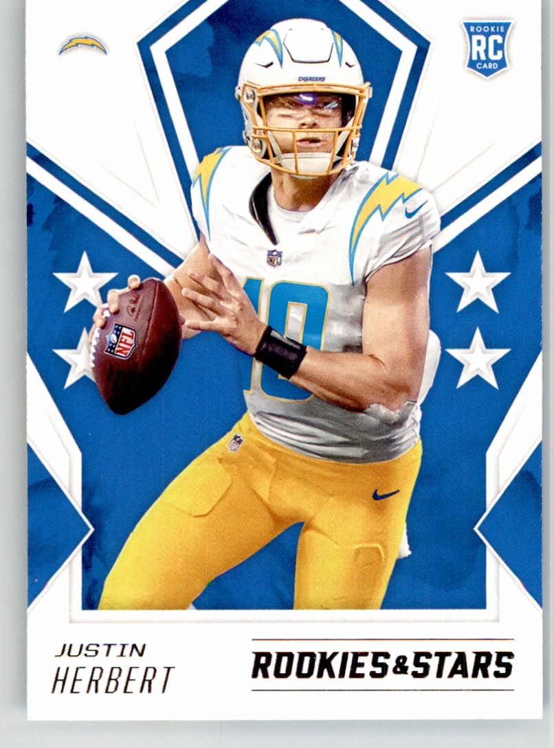 Justin Herbert 2020 Panini Rookies & Stars 103 Los Angeles Chargers Rookie