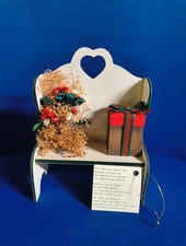 Vintage House of Lloyd Holiday Village Dollhouse Decor Christmas Bench