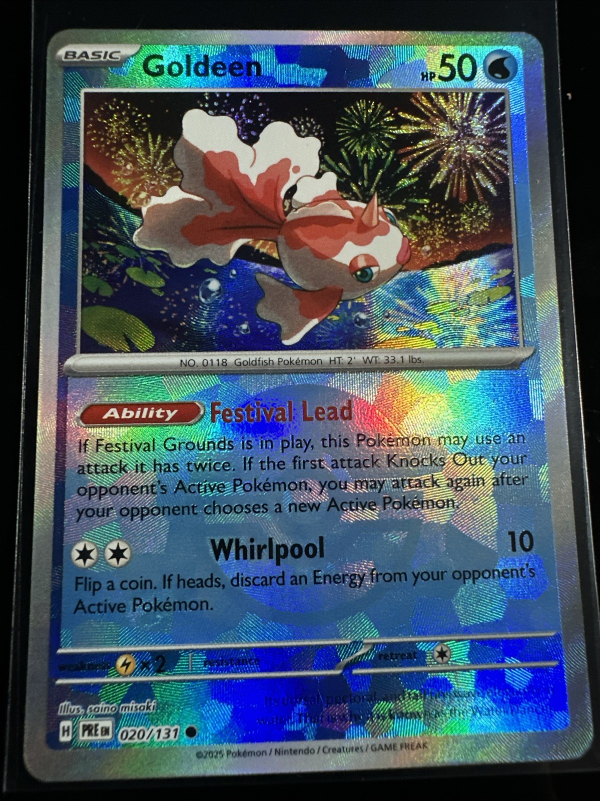 Goldeen 020/131 (Poke Ball) Prismatic Evolutions Near Mint