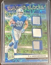 2019 Panini Spectra - Building Blocks T.J. Hockenson #BB16 Neon Green Prizm /25