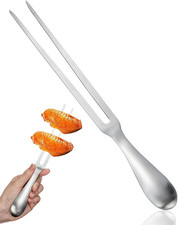 Stainless Steel Meat Fork - Barbecue Forks for Roasts, Turkey and Dinner - Blade