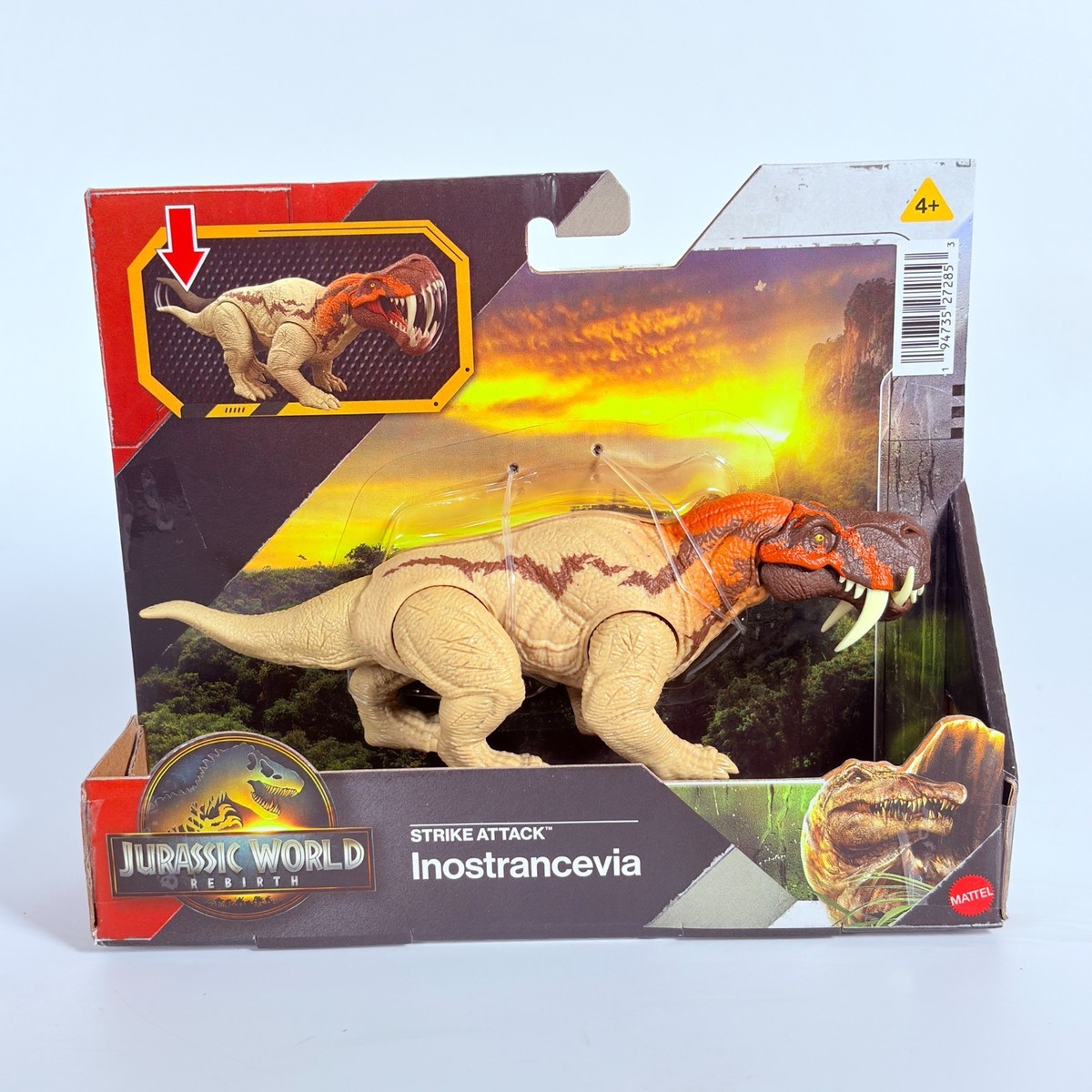 Jurassic World Rebirth Inostrancevia Strike Attack Dinosaur Figure