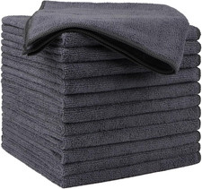 Microfiber Cleaning Cloths 12 Pack, Premium 16 X 16 Inch Microfiber Towel for Ca