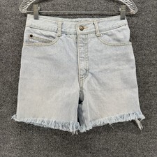 Vintage 90s Georges Marciano Guess Denim Shorts Womens 28 Blue Raw Hem Casual US
