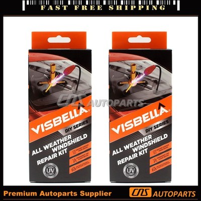 2 Pcs Car Windshield Windscreen Repair Kit Quick Fix for Glass Chips and Cracks