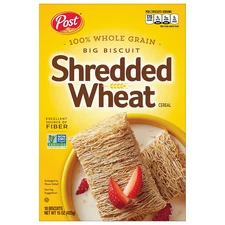 Shredded Wheat Big Biscuit Whole Grain Non-Gmo Heart Healthy Breakfast Cereal