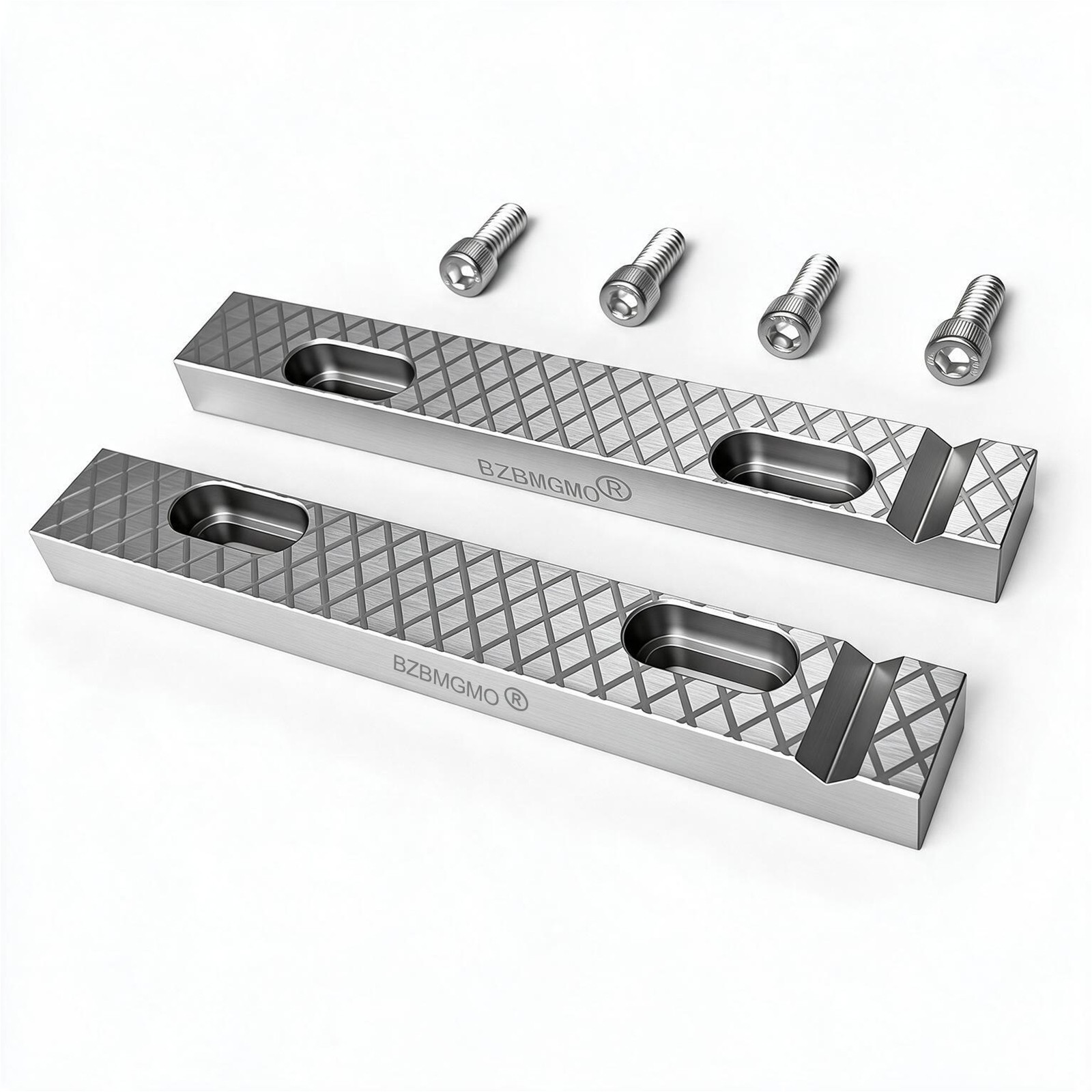 BZBMGMO 5-1/2" x 3/4" Steel Vise Jaws Fits Craftsman Fuller Columbia Gray Vise