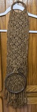 Macrame Vintage Rope Weave Wall Hanging Towel Holder Hand Woven Wall Decor Boho