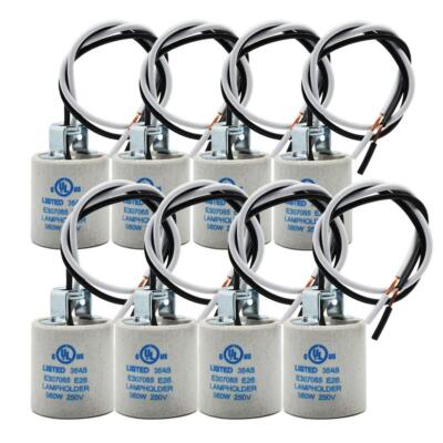 E26 Socket,Ceramic Standard Medimun Screw Socket E26 E27 Bulb Lamp Holder,E26...
