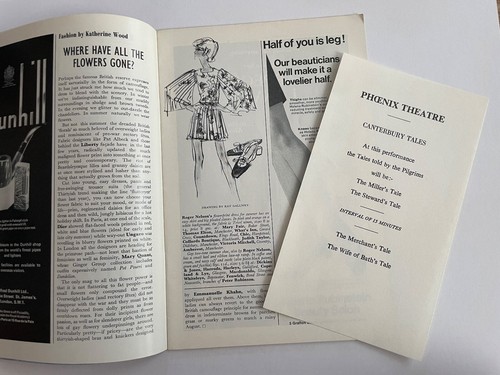 De colección Canterbury Tales Playbill (1968) Phoenix Theatre Chaucer Londres, Reino Unido - Imagen 3 de 6