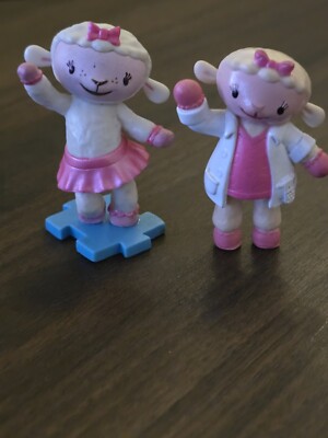 Doc McStuffins Lambie the Lamb Preschool PVC Figure 2.5'' Disney Store Set Of 2
