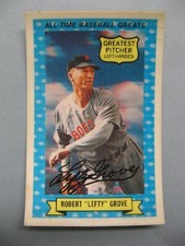 1972 Kellogg’s 3-D All Time Baseball Greats # 7 Lefty Grove, B, Excellent Cond