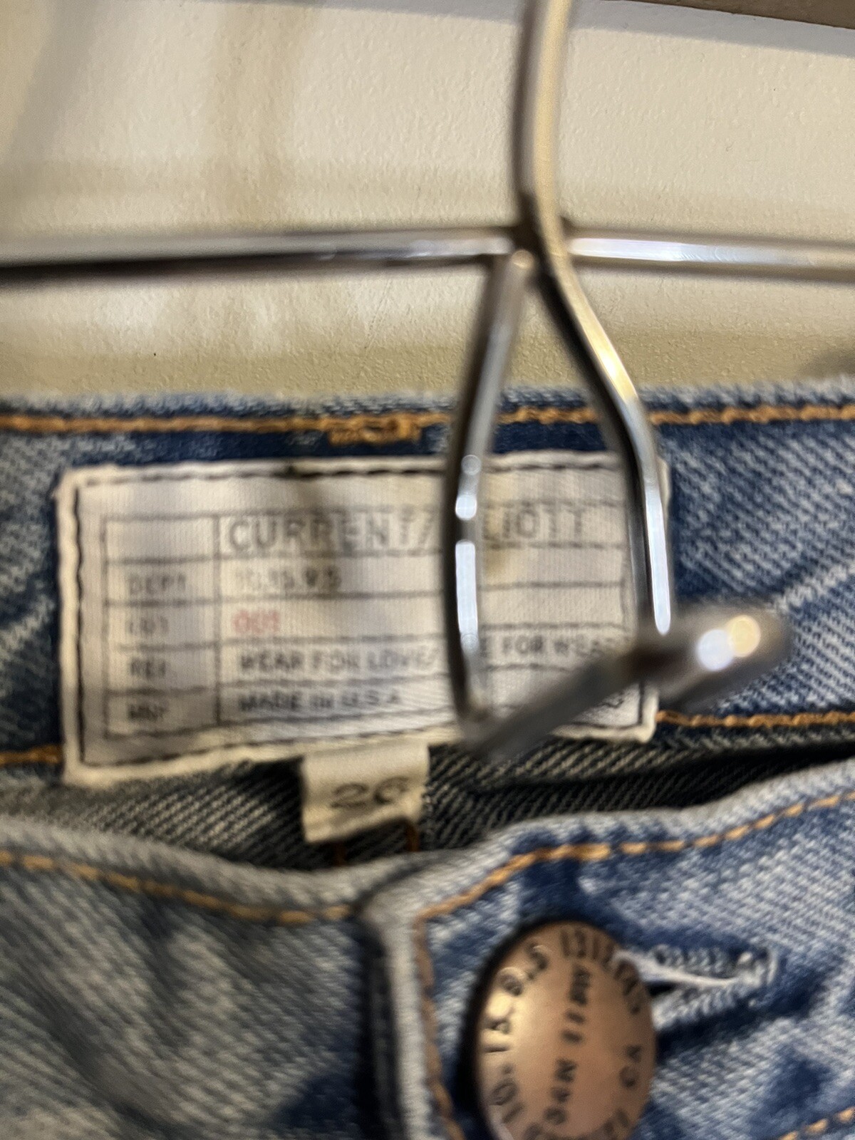 Current Elliot Original Straight Prep Raw Hem Jea… - image 4