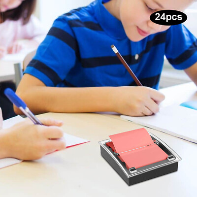 24 PCS Sticky Note Holder Schools Offices Desk Note Dispenser Container 3x3 Inch