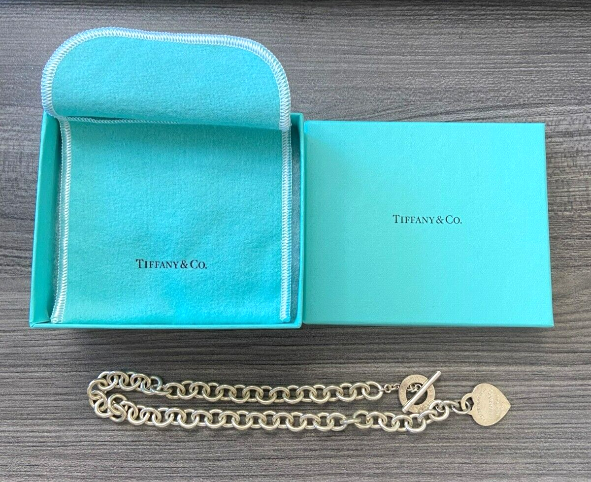 Tiffany & Co. Tiffany Heart Tag 16in Toggle Necklace 925