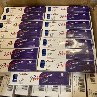 30 Pack BLUE Paint Marker 63603 PMS-520 Oil-Based Permanent Markers Medium Line