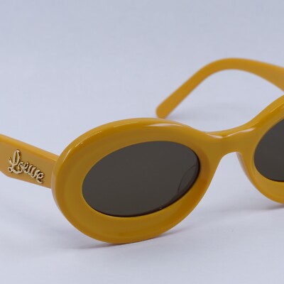 新品　LOEWE イエロー アセテート サングラス　正規品 LOEWE EYEWEAR スクエアフレーム アセテート サングラス | NET-A