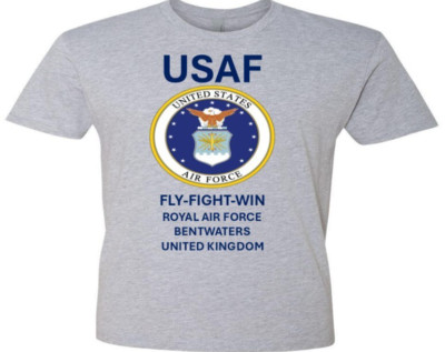 RAF BENTWATERS* UNITED KINGDOM*SHIRT W/EMBLEM*USAF OFFICIALLY LICENSED