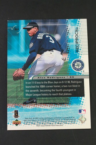 1999 Upper Deck Ionix Alex Rodriguez R53 167/750 - Picture 2 of 6