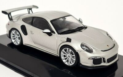 Altaya 1/43  - Porsche 911 GT3 RS 991 Silver Supercar Diecast Scale Model Car
